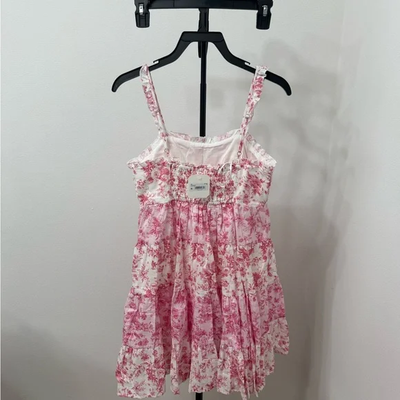 Altar'd State Pink Floral Ruffle-Strap Mini Dress - Picture 7 of 7